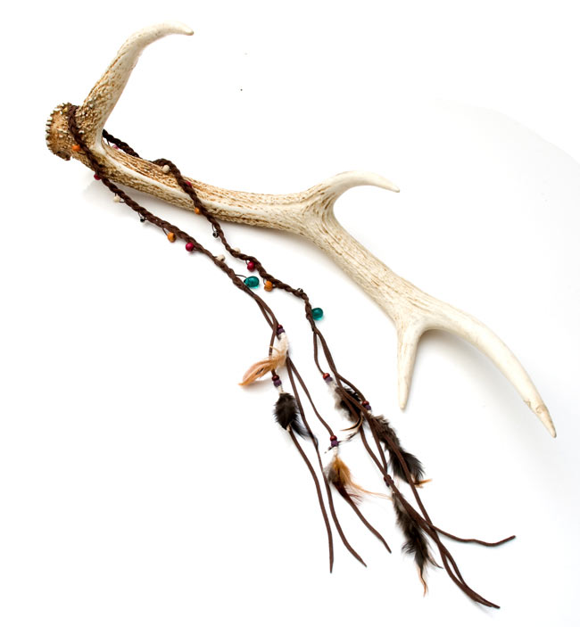 3通り楽しめる!ヒッピーヘアバンド 【茶】の商品写真 1枚目 全体はこんな感じです