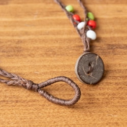 カラフルビーズのシンプルアンクレット　赤系アソート - サブ4