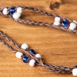 カラフルビーズのシンプルアンクレット　青系アソート - サブ2