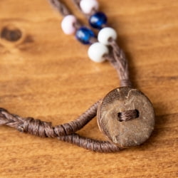 カラフルビーズのシンプルアンクレット　青系アソート - サブ3