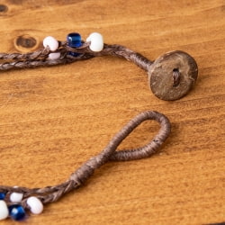 カラフルビーズのシンプルアンクレット　青系アソート - サブ4