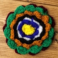 手作り毛糸のお花ブローチ