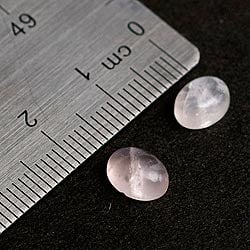 〔1個〕ローズ　クオーツ[5 x 7mm round] - サブ2