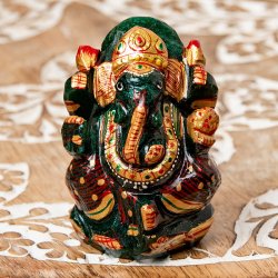一点物】手彫りのマルガジ・ガネーシャ（インド翡翠） - 約163g の通販