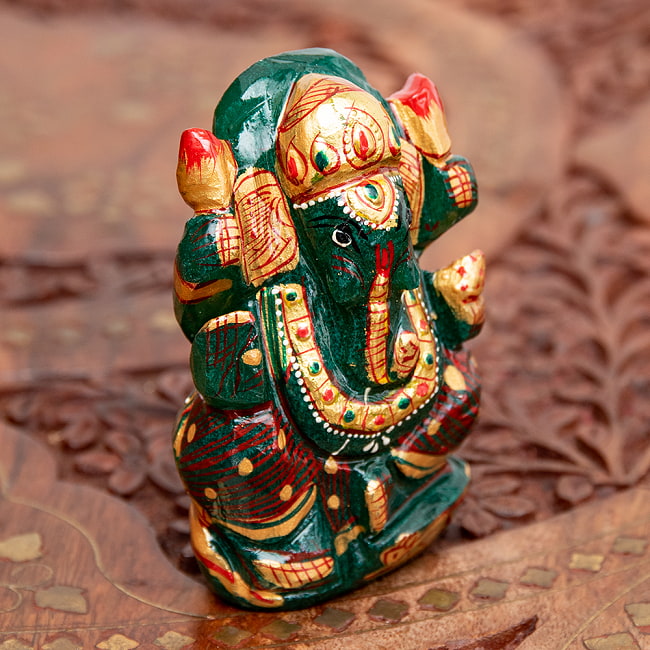 一点物】手彫りのマルガジ・ガネーシャ（インド翡翠） - 約148g の通販