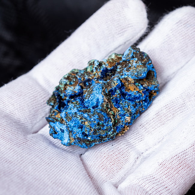 〔一点物〕アズライト・マラカイト　原石　天然石　ラオス産〔20g〕 6 - このくらいのサイズ感となります