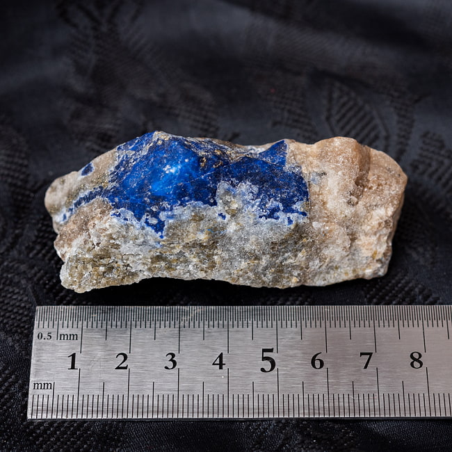 〔一点物〕アフガナイト　原石　天然石〔116g〕 5 - ものさしとのサイズ比較です