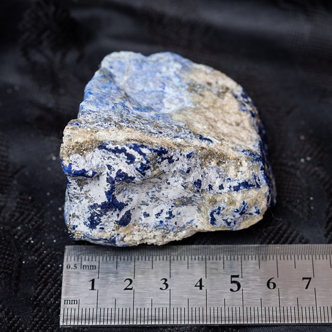 〔一点物〕アフガナイト　原石　天然石〔213g〕 5 - ものさしとのサイズ比較です