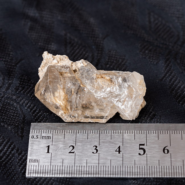 〔一点物〕ダイヤモンドクォーツ　ダイヤモンド水晶　原石　天然石〔33g〕 5 - ものさしとのサイズ比較です