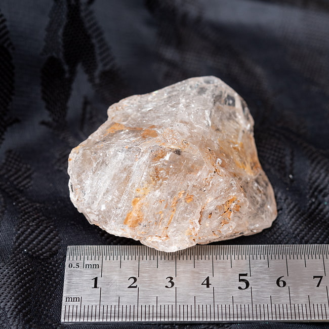 〔一点物〕ダイヤモンドクォーツ　ダイヤモンド水晶　原石　天然石〔96g〕 5 - ものさしとのサイズ比較です