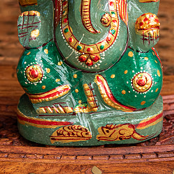 【一点物・天然石】手彫りのアングリ・ガネーシャ（インド翡翠） - 約10cm - サブ5