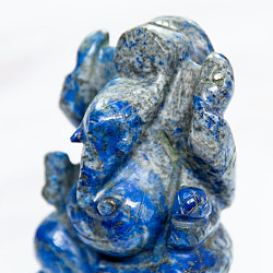 【一点物・天然石】手彫りのラージャヴァルト・ガネーシャ - ラピスラズリ 約168g - サブ2
