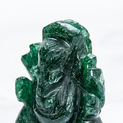 【一点物・天然石】手彫りのアングリ・ガネーシャ - インド翡翠 約71g - サブ2