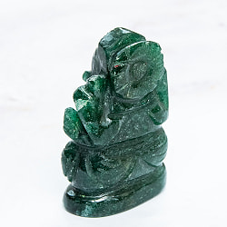 【一点物・天然石】手彫りのアングリ・ガネーシャ - インド翡翠 約71g - サブ5