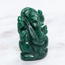 【一点物・天然石】手彫りのアングリ・ガネーシャ - インド翡翠 約66g - サブ3