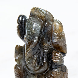 【一点物・天然石】手彫りのラブラドリイッティ・ガネーシャ - ラブラドライト 約95g - サブ2