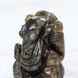 【一点物・天然石】手彫りのラブラドリイッティ・ガネーシャ - ラブラドライト 約105g - サブ2