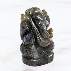 【一点物・天然石】手彫りのラブラドリイッティ・ガネーシャ - ラブラドライト 約105g - サブ3