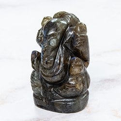 【一点物・天然石】手彫りのラブラドリイッティ・ガネーシャ - ラブラドライト 約105g - サブ4