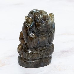 【一点物・天然石】手彫りのラブラドリイッティ・ガネーシャ - ラブラドライト 約105g - サブ5