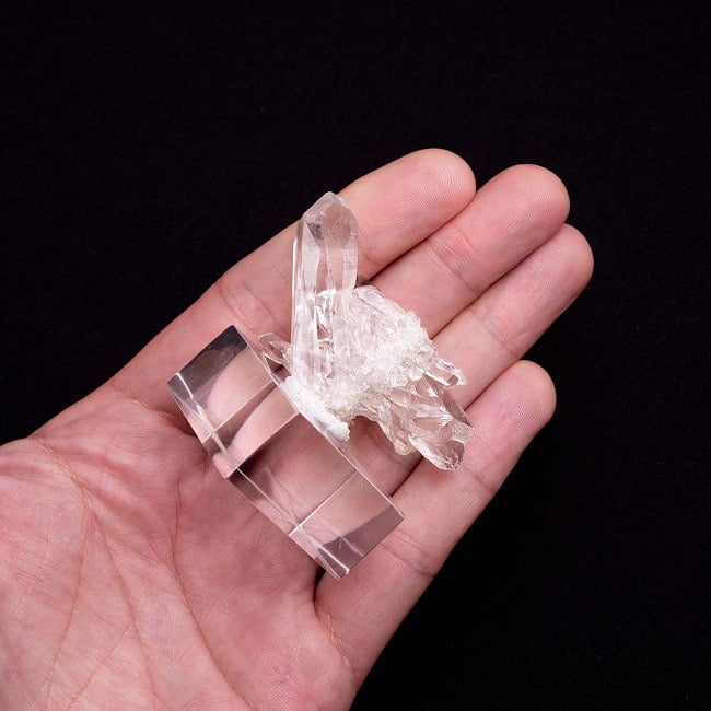 【一点物】 ヒマラヤ水晶原石 【28g】クラスター・透明・ダビー 6 - このくらいのサイズ感になります