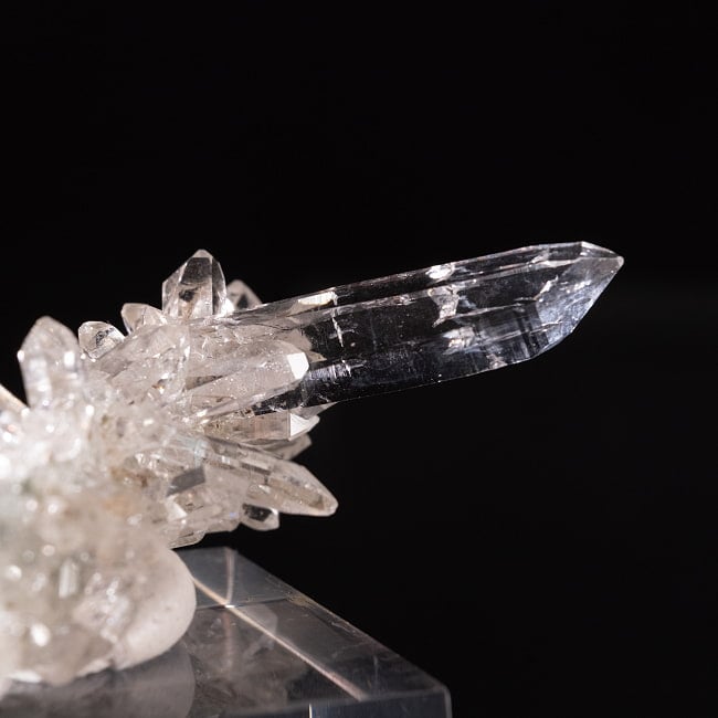 【一点物】 ヒマラヤ水晶原石 【17g】クラスター・透明 4 - 拡大写真です。抜群の透明度です。