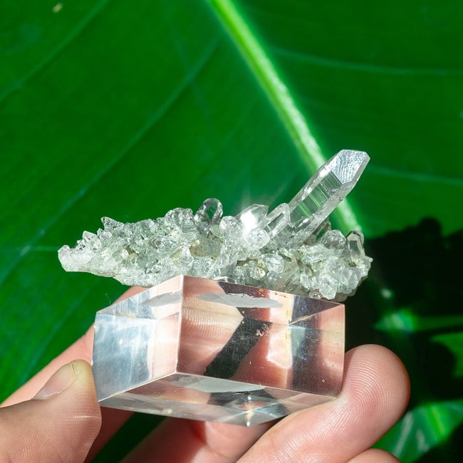 【一点物】 ヒマラヤ水晶原石 【17g】クラスター・透明 7 - 太陽光にかざすと美しさが際立ちます