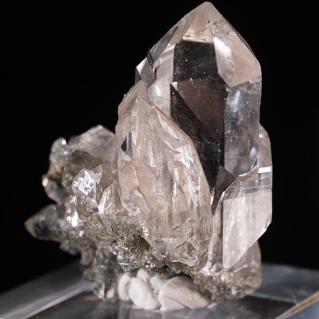 【一点物】 ヒマラヤ水晶原石 【19.5g】クラスター・クローライト・イシス・ゲートウェイ・レインボー 5 - 拡大写真です。抜群の透明度です。