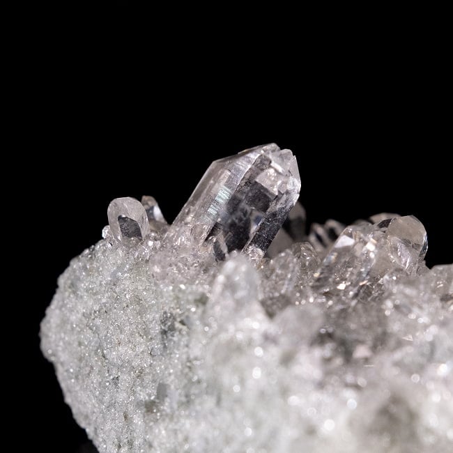 【一点物】 ヒマラヤ水晶原石 【18g】クラスター・透明・ツイン 6 - 拡大写真です。抜群の透明度です。