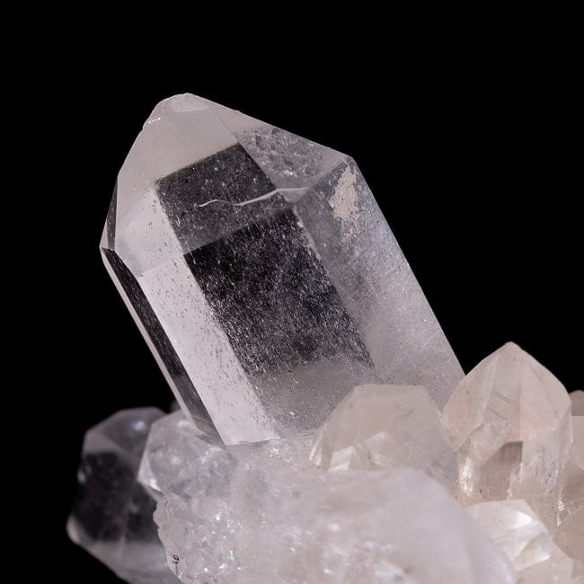 【一点物】 ヒマラヤ水晶原石 【68.5g】クラスター・セルフヒールド・バーコード・タイムリンク 5 - 拡大写真です。抜群の透明度です。