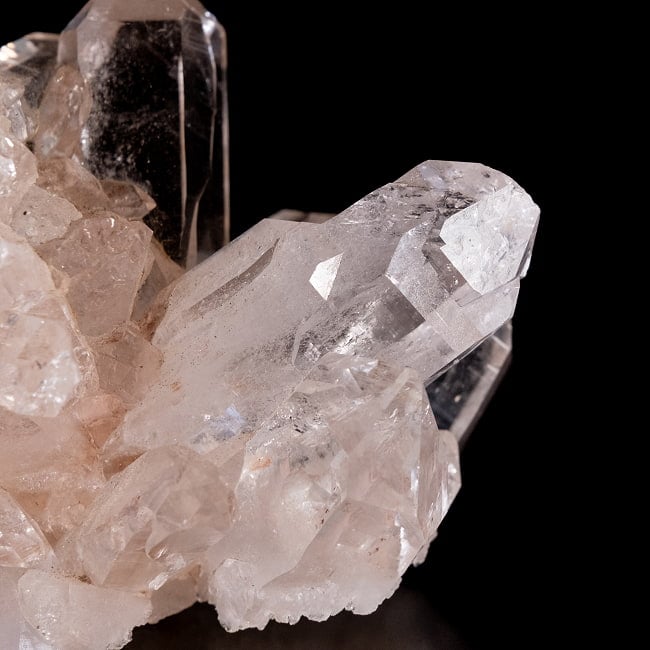 【一点物】 ヒマラヤ水晶原石 【82g】クラスター・タビー・バーコード・レインボー 5 - 拡大写真です。抜群の透明度です。