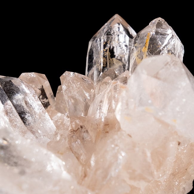 【一点物】 ヒマラヤ水晶原石 【82g】クラスター・タビー・バーコード・レインボー 6 - 拡大写真です。抜群の透明度です。