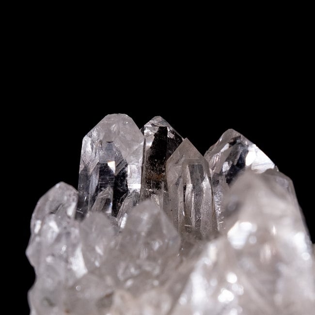 【一点物】 ヒマラヤ水晶原石 【15.5g】クラスター・タビー・バーコード 6 - 拡大写真です。抜群の透明度です。