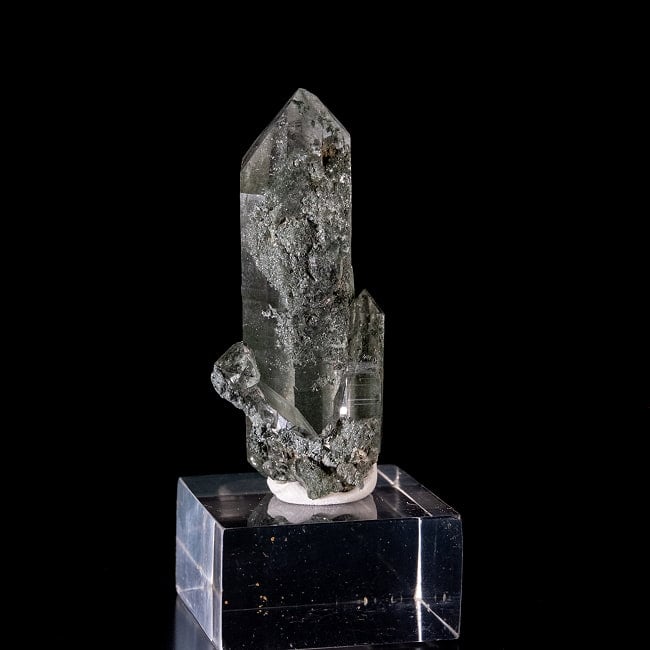 【一点物】 ヒマラヤ水晶原石 【30.5g】ポイント・透明・クローライト・バーコード・タビー 3 - 別角度からの写真です