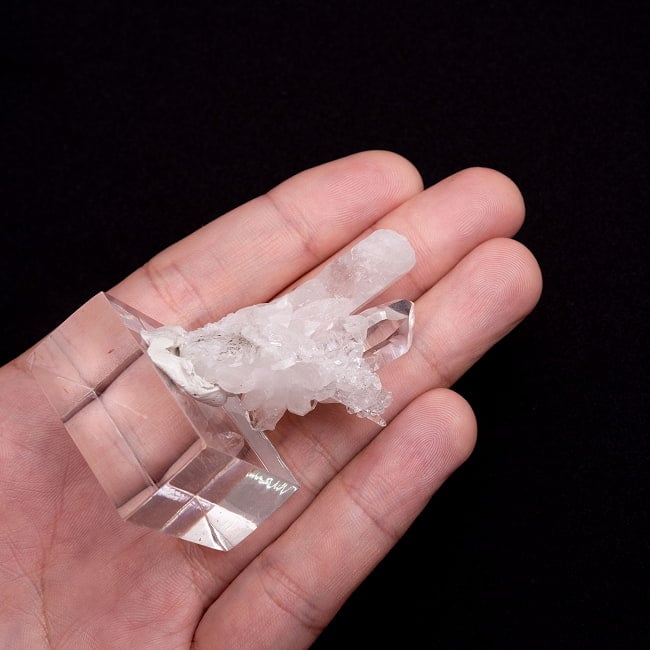 【一点物】 ヒマラヤ水晶原石 【21.5g】クラスター・タビー・バーコード 6 - このくらいのサイズ感になります