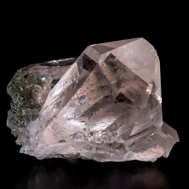 【一点物】 ヒマラヤ水晶原石 【28g】クラスター・透明・セルフヒールド・バーコード・タビー 4 - 拡大写真です。抜群の透明度です。