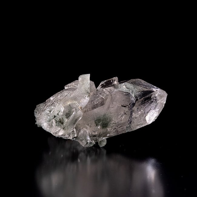 【一点物】 ヒマラヤ水晶原石 【166g】クラスター・透明・クローライト・バーコード 2 - 別角度からの写真です