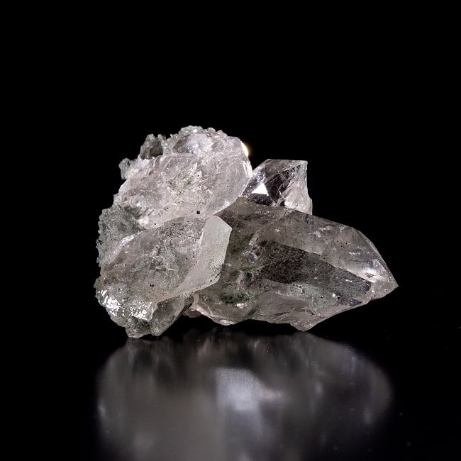 【一点物】 ヒマラヤ水晶原石 【166g】クラスター・透明・クローライト・バーコードの写真