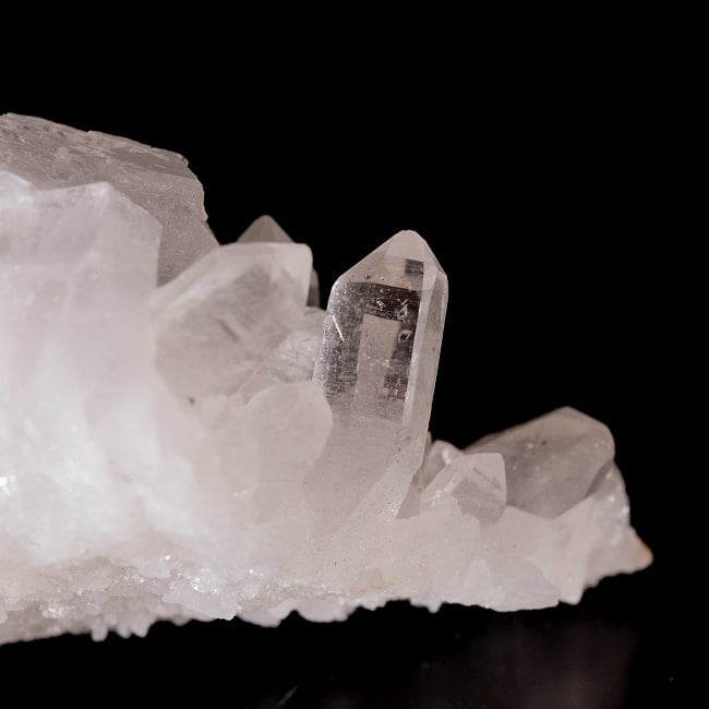 【一点物】 ヒマラヤ水晶原石 【56g】クラスター・タビー・バーコード・セルフヒールド 5 - 拡大写真です。抜群の透明度です。