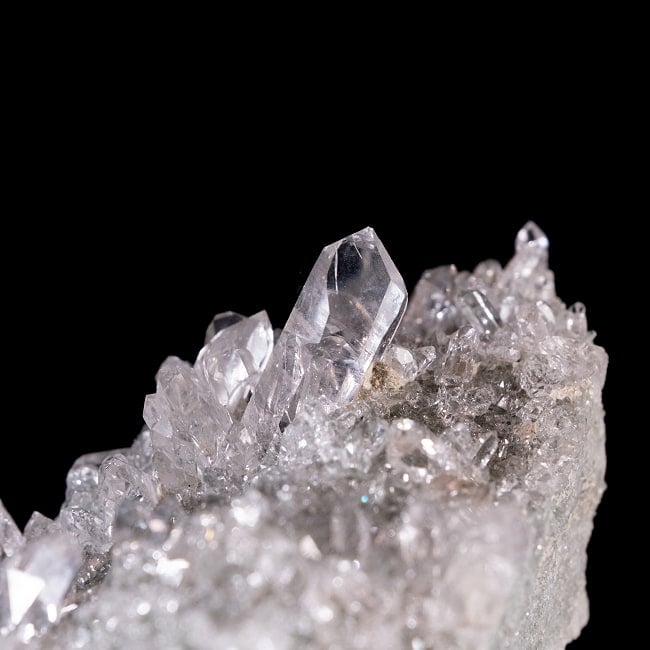 【一点物】 ヒマラヤ水晶原石 【38.5g】クラスター・透明 5 - 拡大写真です。抜群の透明度です。