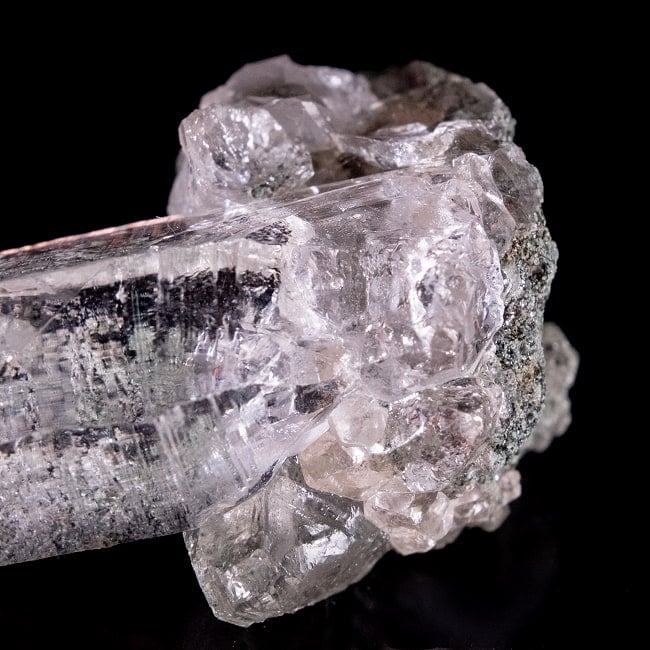 【一点物】 ヒマラヤ水晶原石 【14g】ポイント・透明・クローライト・ゲートウェイ・タビー・バーコード 6 - 拡大写真です。抜群の透明度です。