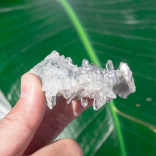 【一点物】 ヒマラヤ水晶原石 【55g】クラスター・透明 7 - 太陽光にかざすと美しさが際立ちます