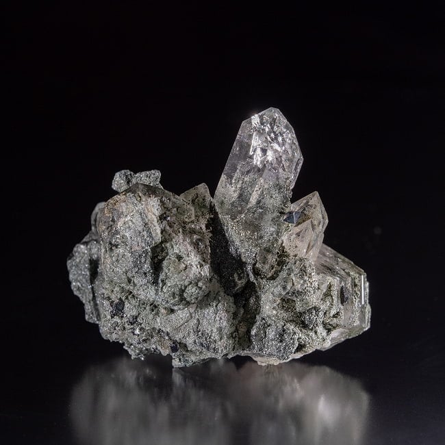 【一点物】 ヒマラヤ水晶原石 【84g】クラスター・クローライト・貫入り・タビー・バーコード・レインボー 3 - 別角度からの写真です