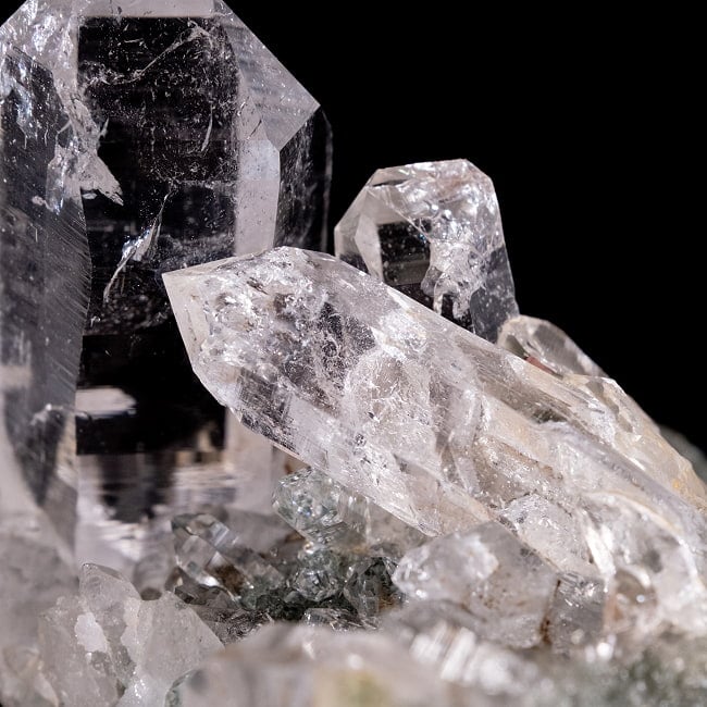 【一点物】 ヒマラヤ水晶原石 【121g】クラスター・透明・タビー・レシーバー・バーコード 6 - 拡大写真です。抜群の透明度です。