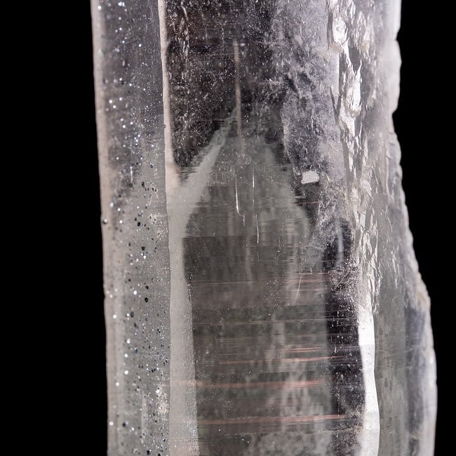 【一点物】 ヒマラヤ水晶原石 【150g】ポイント・透明・クローライト・ファントム・タビー・バーコード 6 - 拡大写真です。抜群の透明度で内包されたファントムも確認出来ます