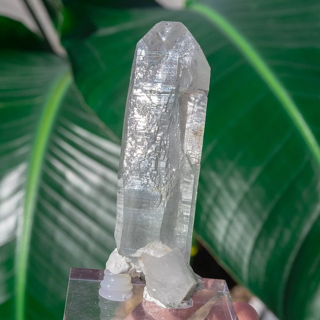 【一点物】 ヒマラヤ水晶原石 【150g】ポイント・透明・クローライト・ファントム・タビー・バーコードの写真