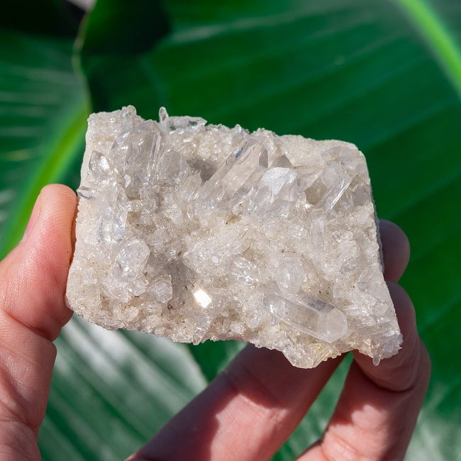 【一点物】 ヒマラヤ水晶原石 【101g】クラスター・透明・タビー・タイムリンク・レインボー 7 - 太陽光にかざすと美しさが際立ちます