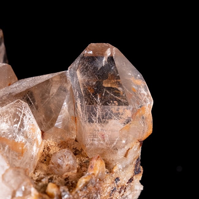 【一点物】 ヒマラヤ水晶原石 【98g】クラスター・スモーキー・ルチル・ファントム・タビー 5 - 拡大写真です。抜群の透明度で針状の模様も確認出来ます