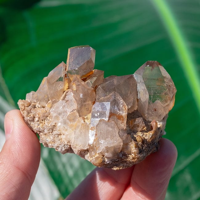 【一点物】 ヒマラヤ水晶原石 【98g】クラスター・スモーキー・ルチル・ファントム・タビー 7 - 太陽光にかざすと美しさが際立ちます