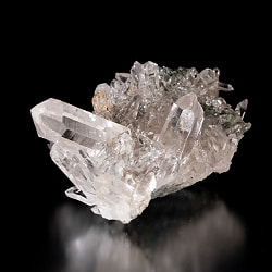 【一点物】 ヒマラヤ水晶原石 【526.5g】クラスター・透明・ルチル・タビー・タイムリンク・貫入り・バーコード・レインボー - サブ2